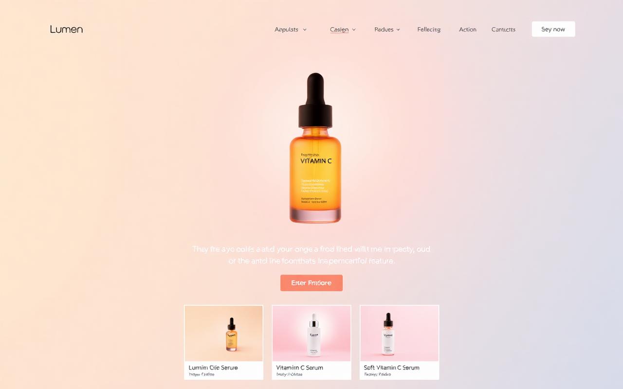 Lumen Skincare storefront preview